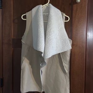 Fuzzy suede vest